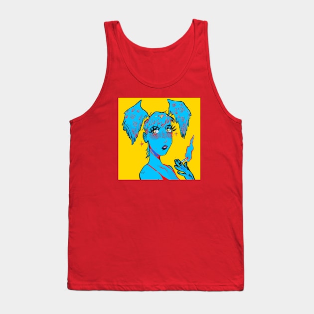 Smoking girl! Tank Top by snowpiart